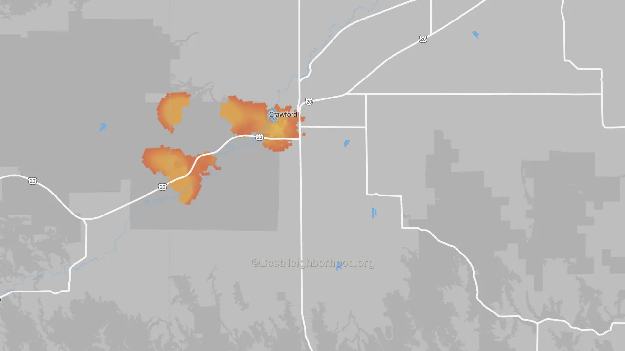 Bike Grade map of 69339, NE
