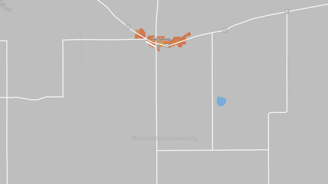 Bike Grade map of 69347, NE