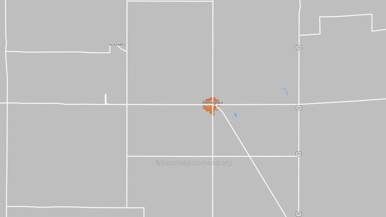 Bike Grade map of 69348, NE