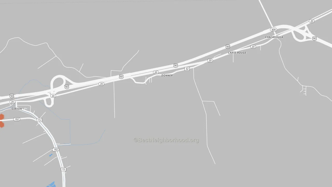 Bike Grade map of 70352, LA