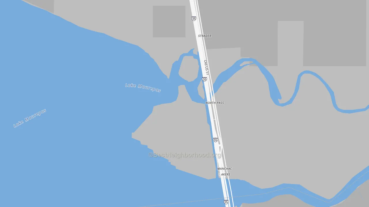 Bike Grade map of 70421, LA