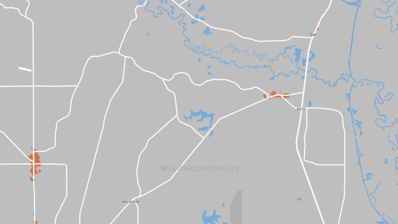 Bike Grade map of 70431, LA