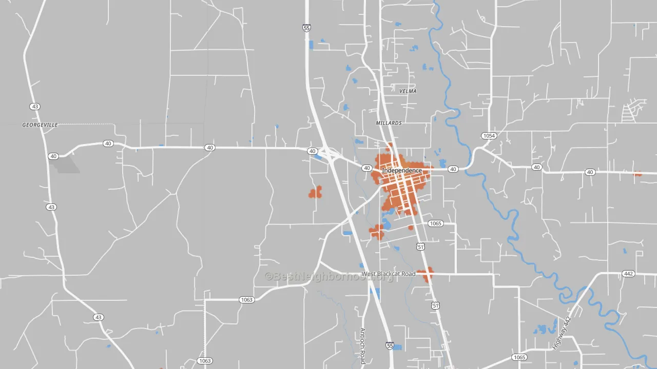 Bike Grade map of 70443, LA