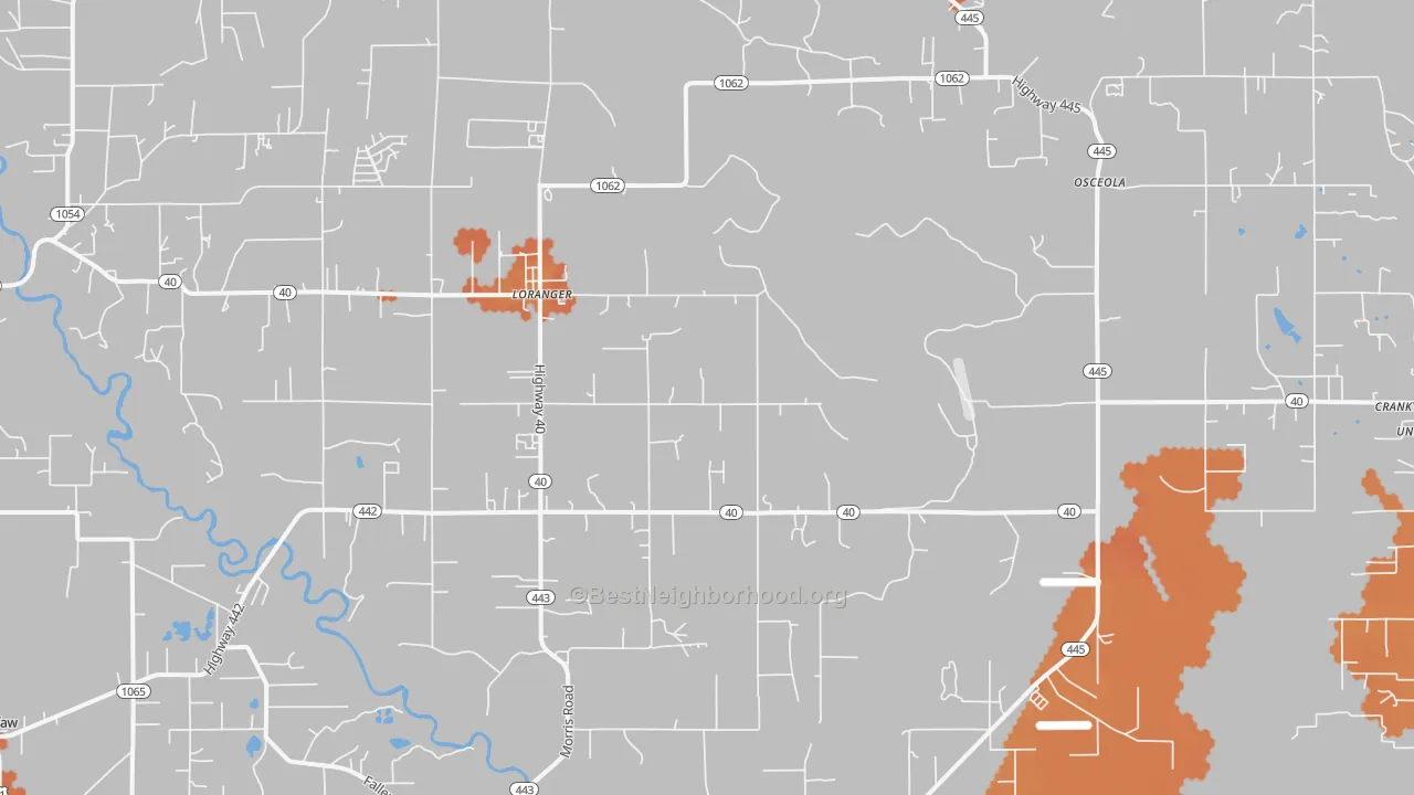 Bike Grade map of 70446, LA