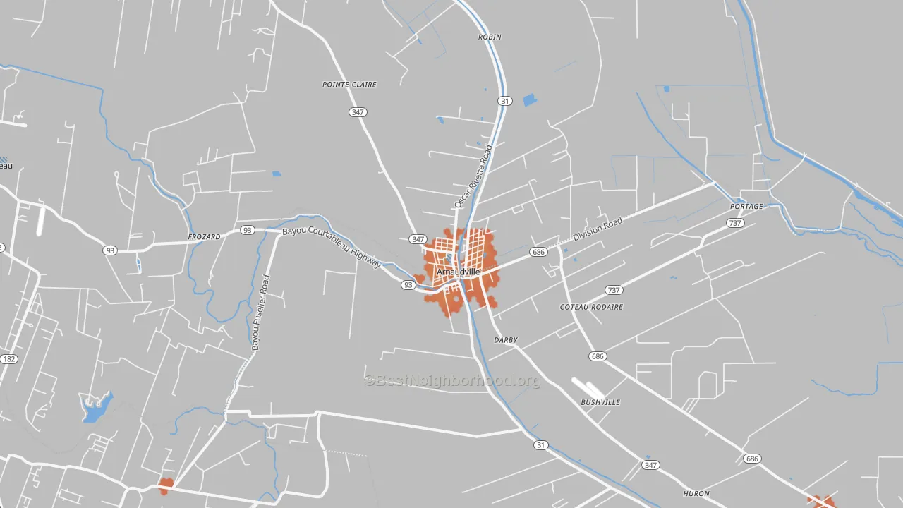 Bike Grade map of 70512, LA