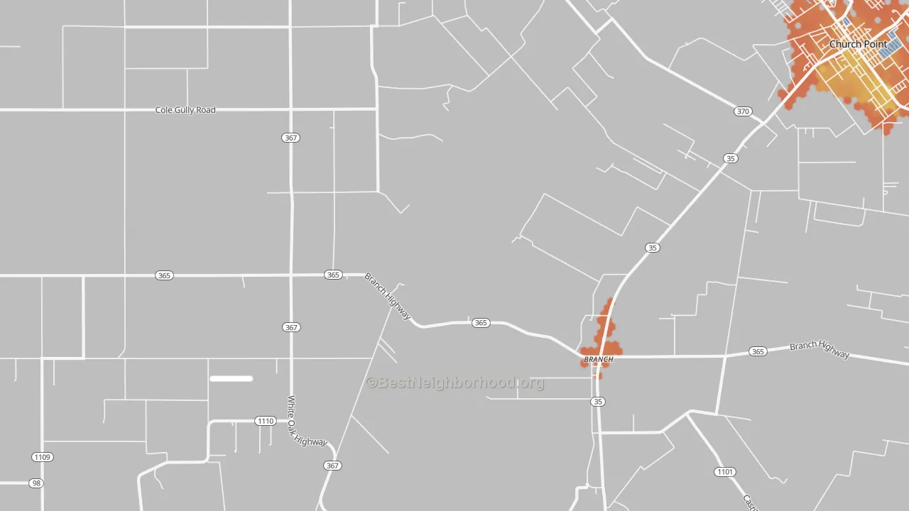 Bike Grade map of 70516, LA