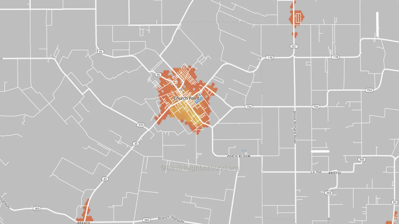 Bike Grade map of 70525, LA