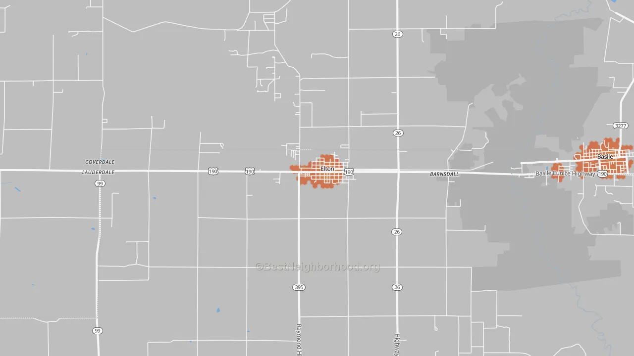 Bike Grade map of 70532, LA