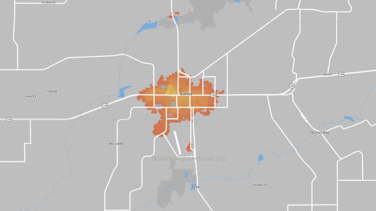 Bike Grade map of 70535, LA