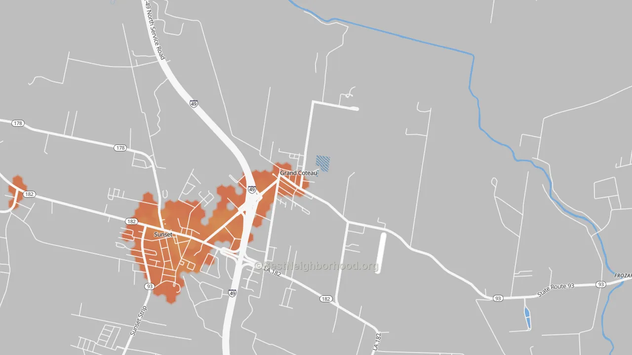 Bike Grade map of 70541, LA