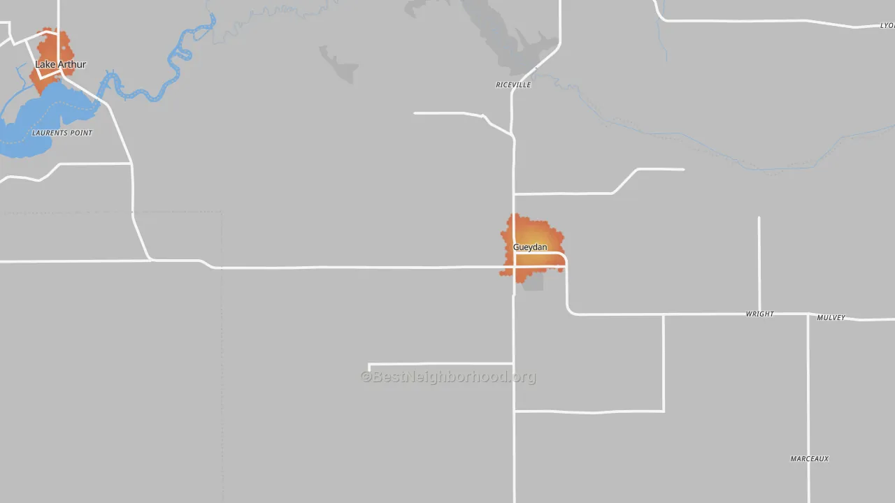 Bike Grade map of 70542, LA
