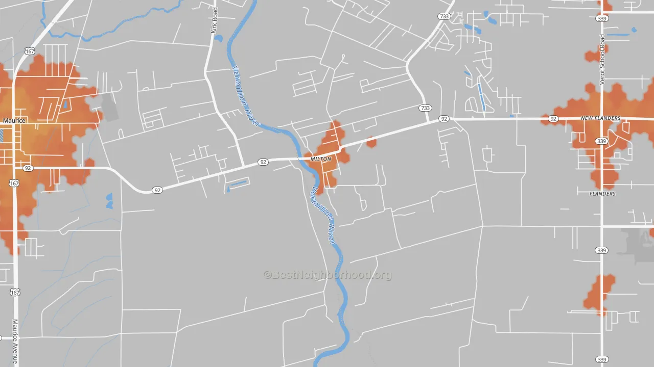 Bike Grade map of 70558, LA