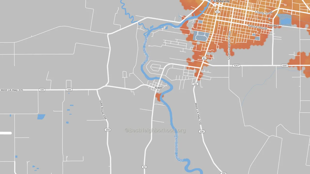 Bike Grade map of 70575, LA