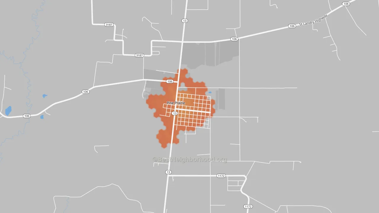 Bike Grade map of 70576, LA
