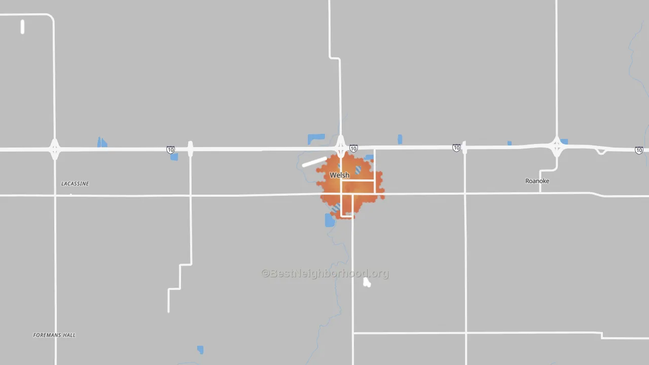 Bike Grade map of 70591, LA
