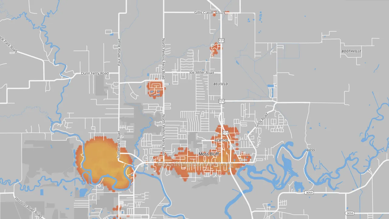 Bike Grade map of 70611, LA