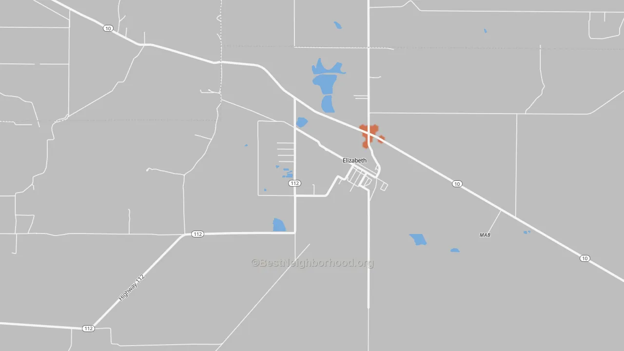 Bike Grade map of 70638, LA