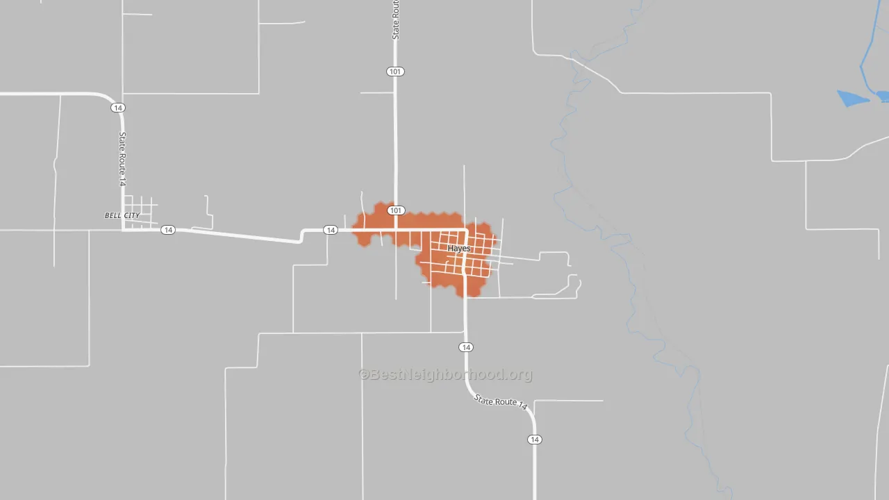 Bike Grade map of 70646, LA