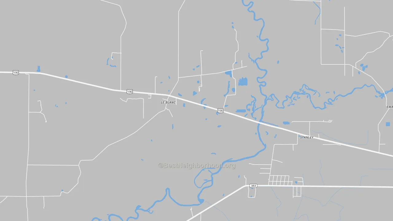 Bike Grade map of 70651, LA