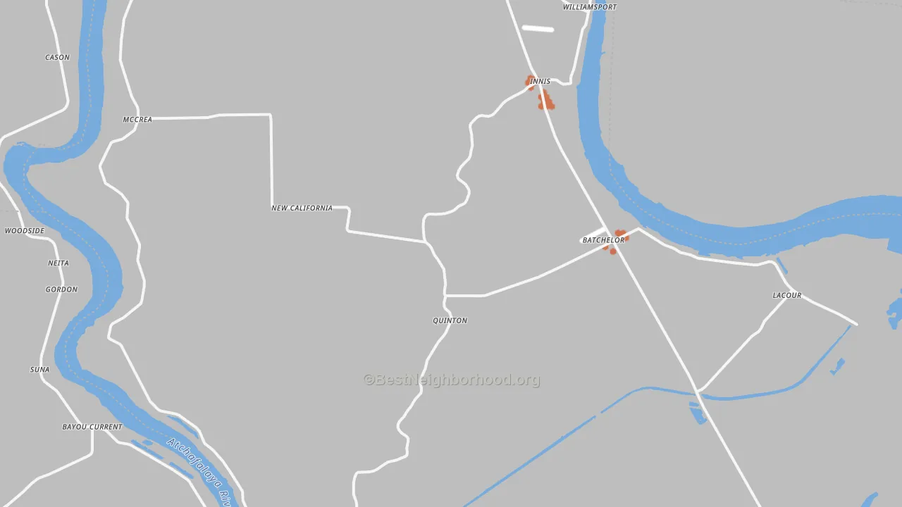 Bike Grade map of 70715, LA
