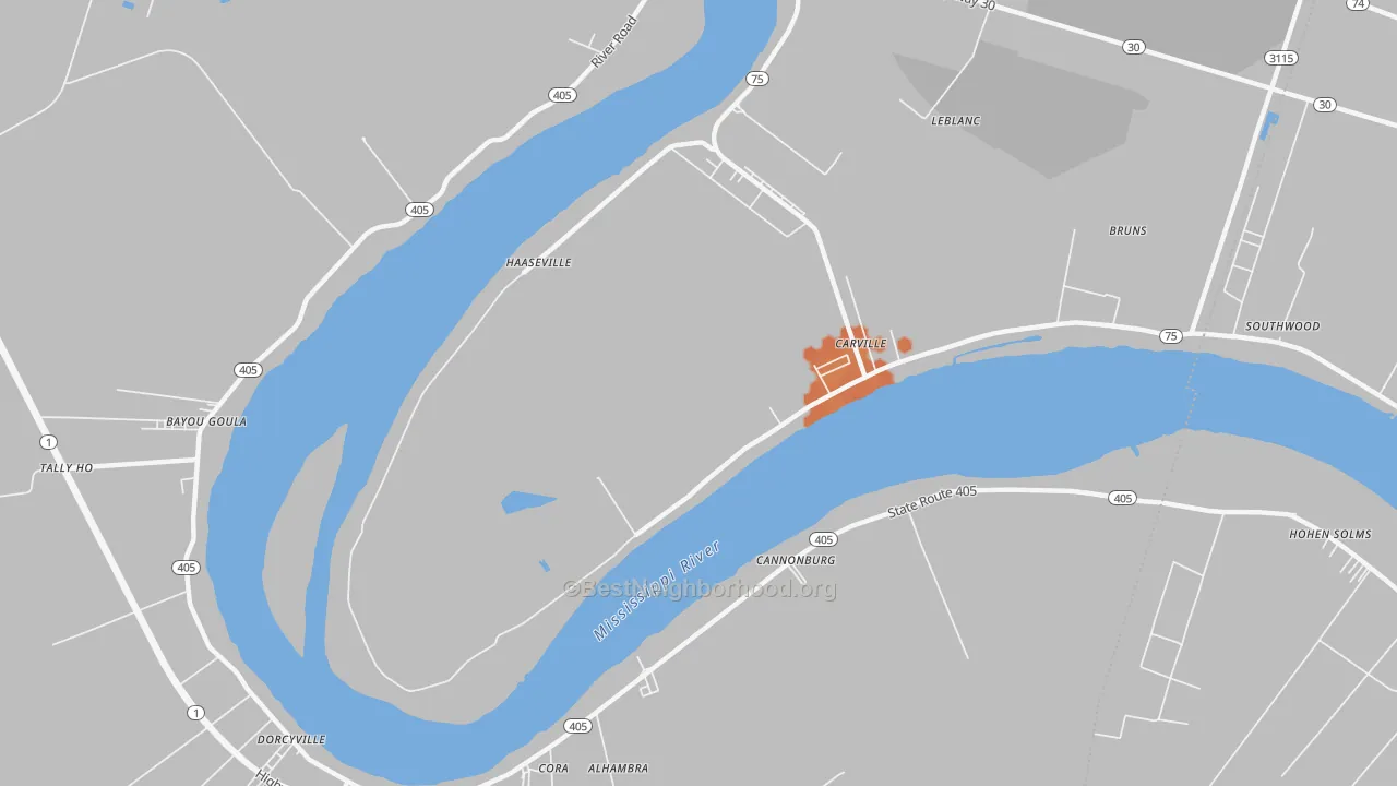 Bike Grade map of 70721, LA
