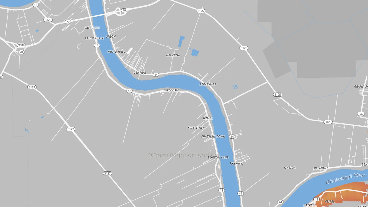 Bike Grade map of 70723, LA