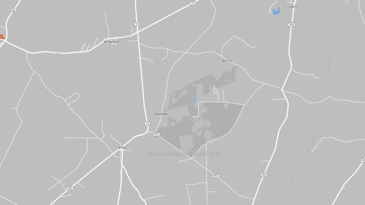 Bike Grade map of 70730, LA