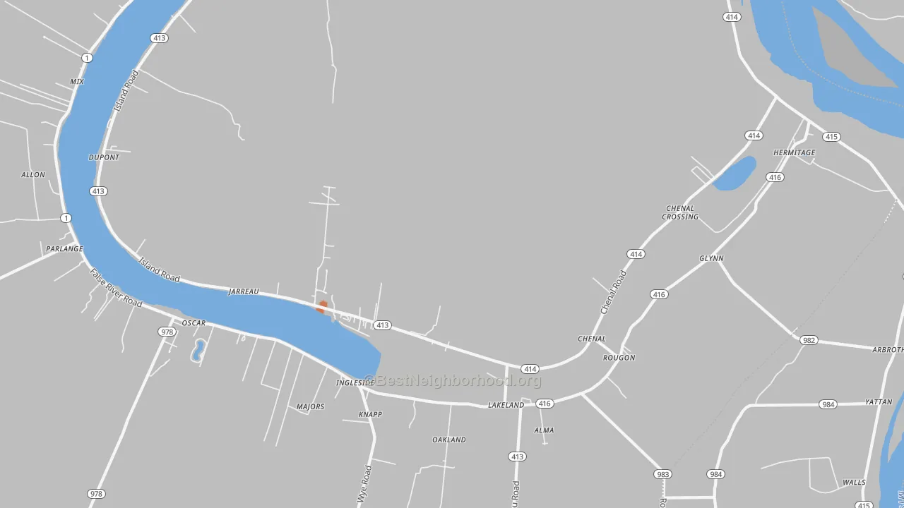 Bike Grade map of 70749, LA