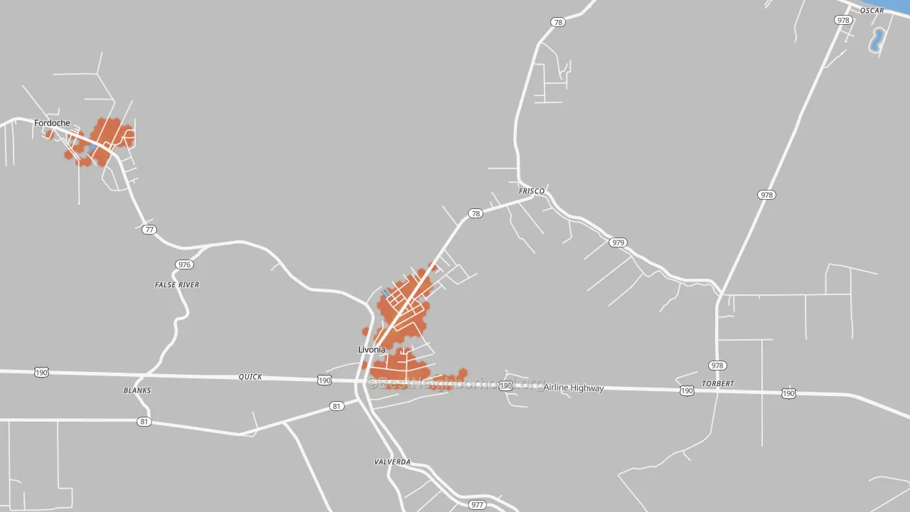 Bike Grade map of 70755, LA