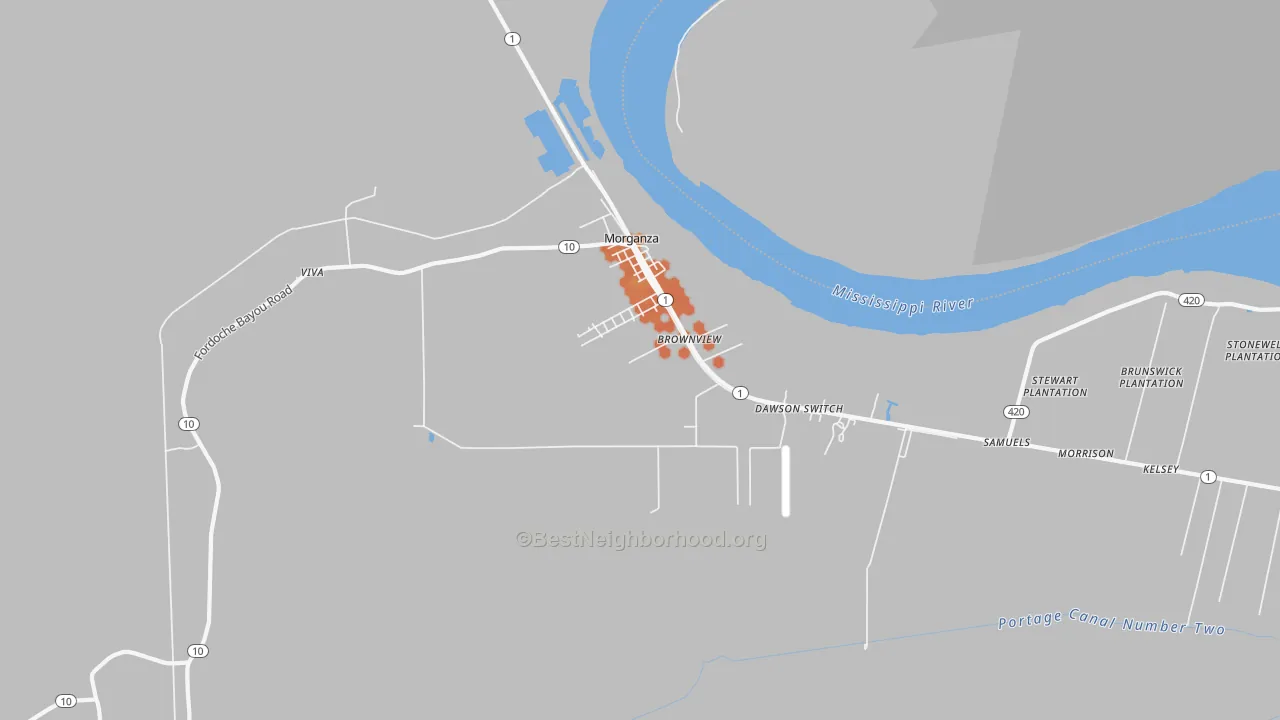 Bike Grade map of 70759, LA
