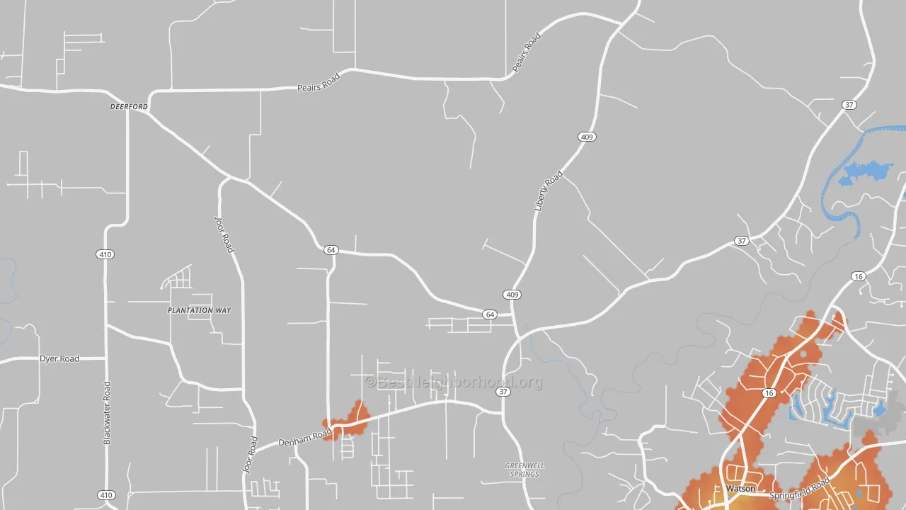 Bike Grade map of 70770, LA