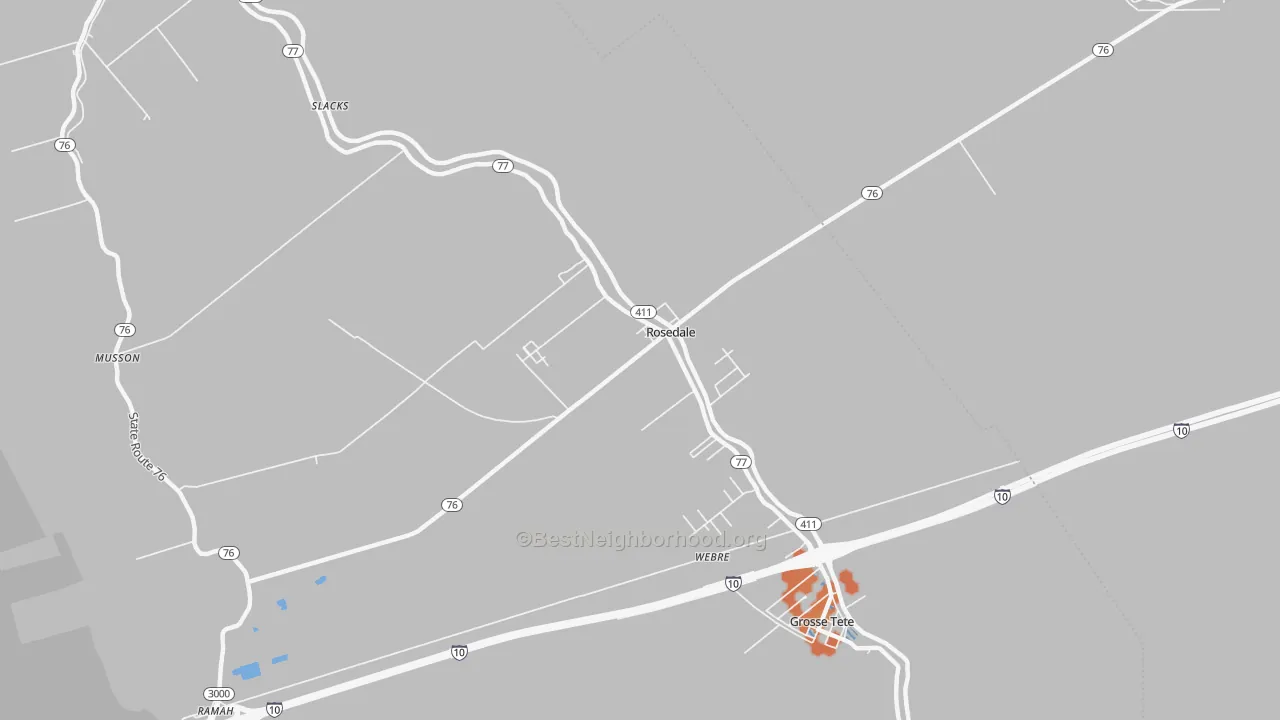 Bike Grade map of 70772, LA