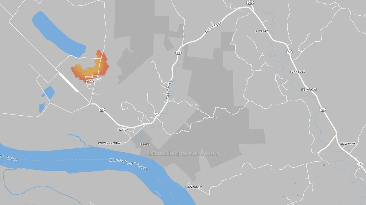 Bike Grade map of 70782, LA