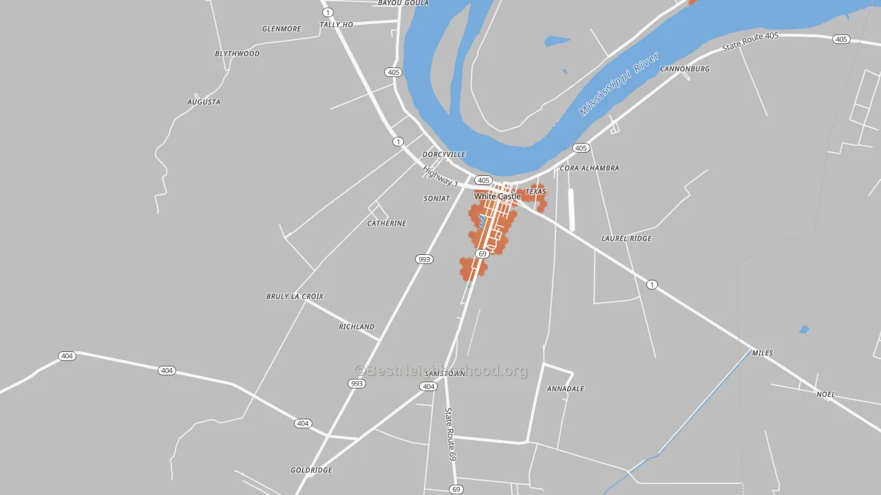 Bike Grade map of 70788, LA