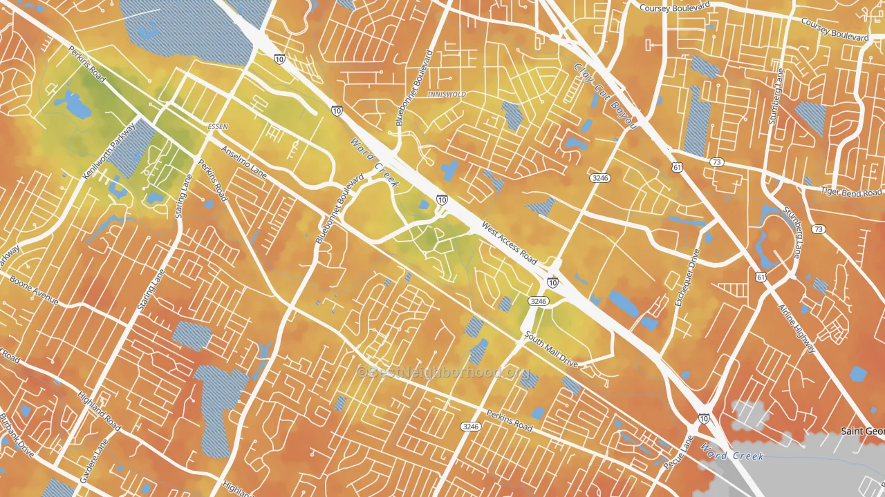 Bike Grade map of 70836, LA