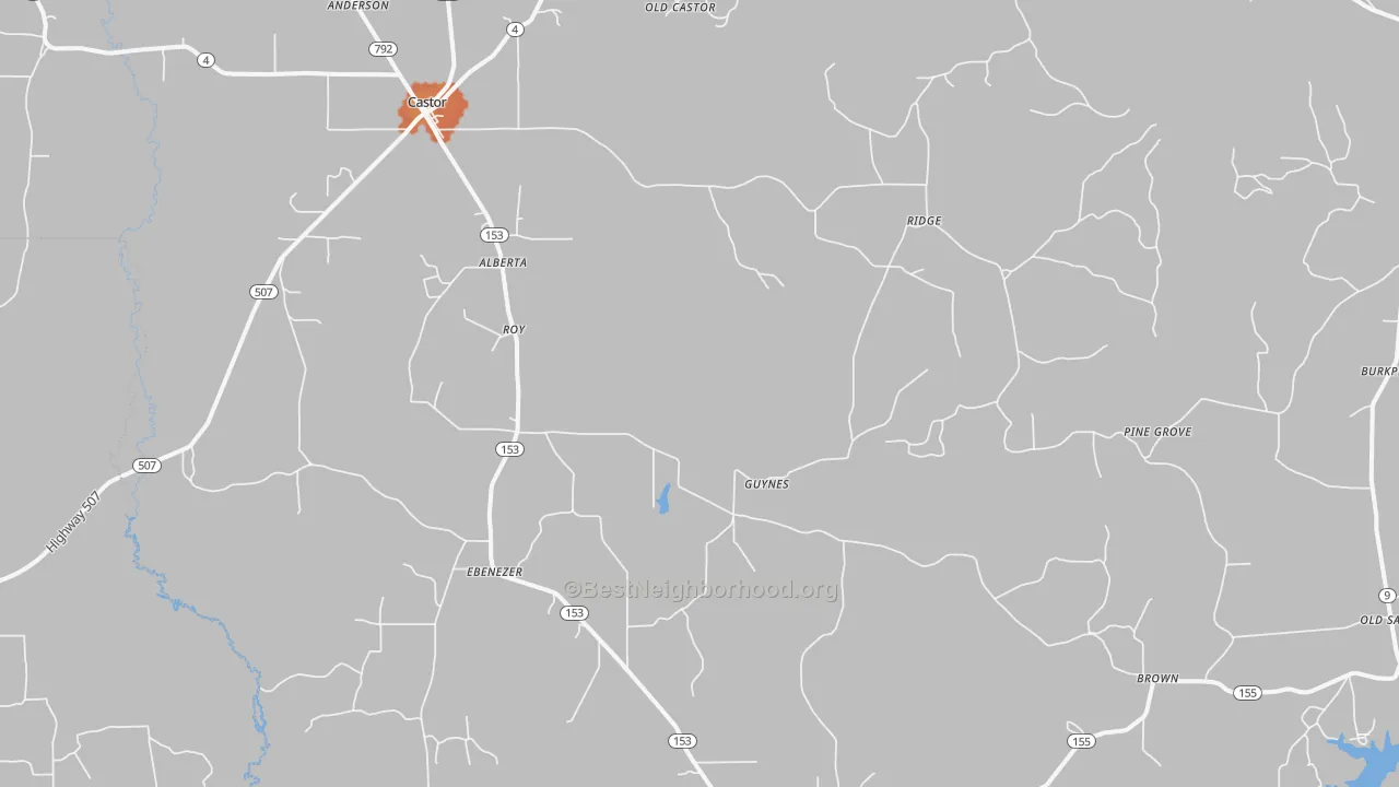 Bike Grade map of 71016, LA