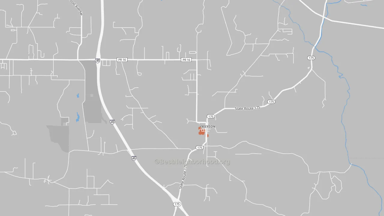 Bike Grade map of 71027, LA