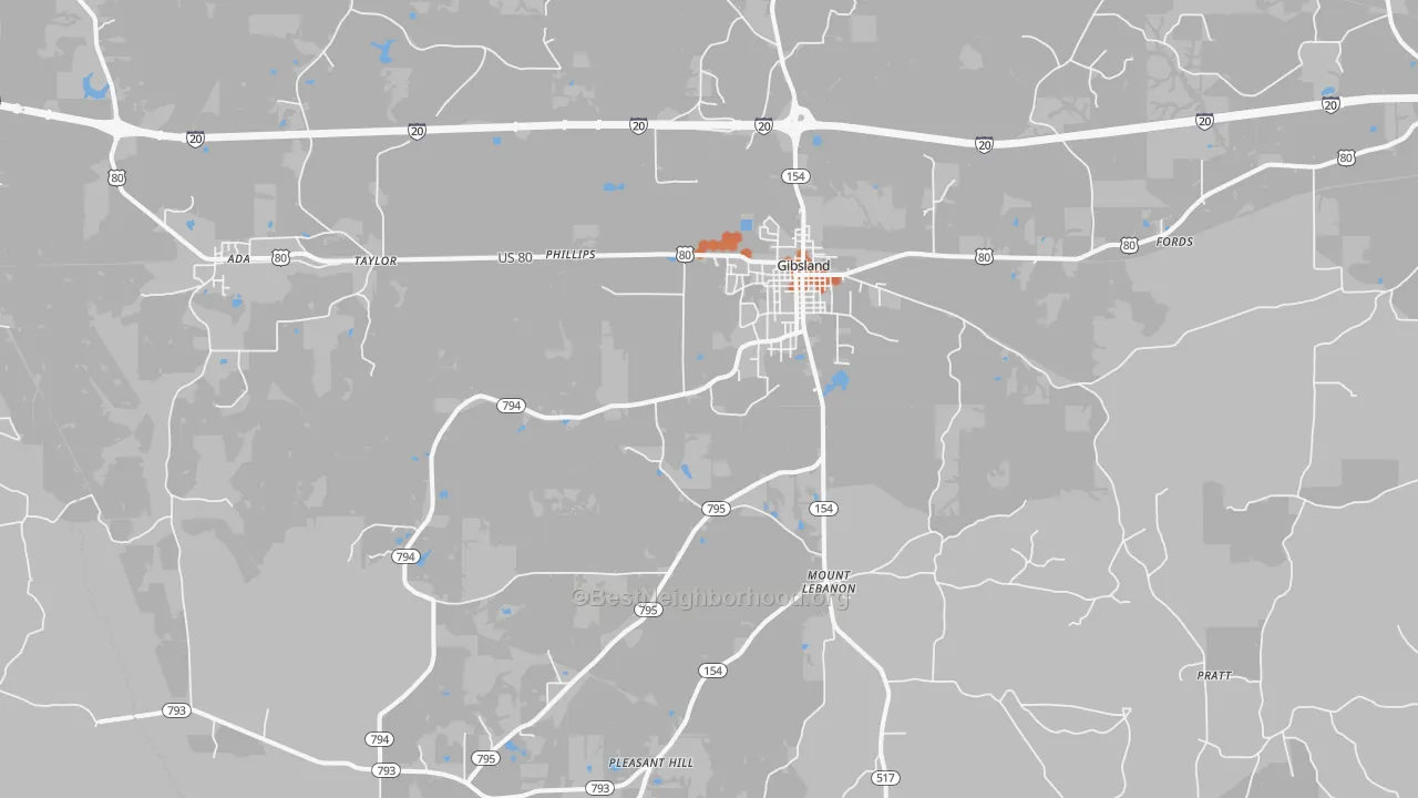Bike Grade map of 71028, LA