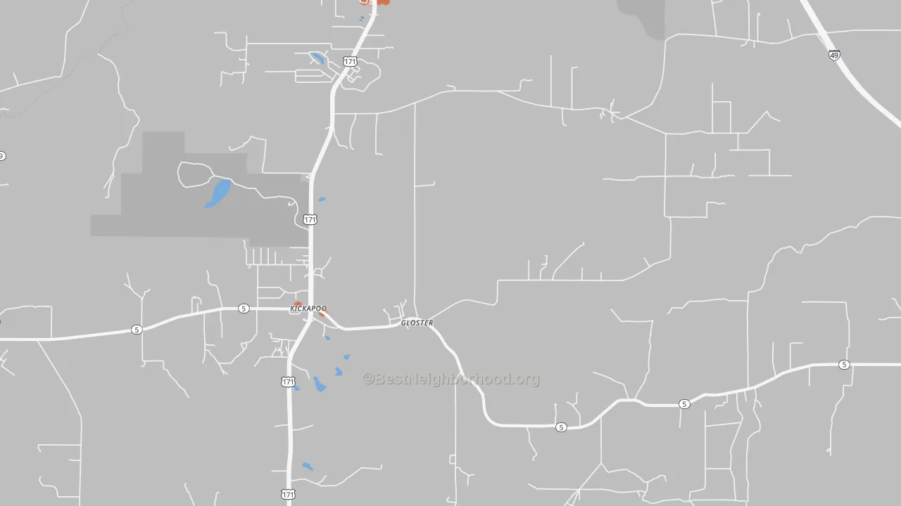 Bike Grade map of 71030, LA