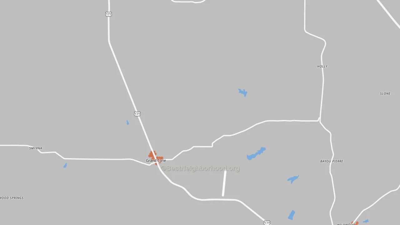 Bike Grade map of 71032, LA