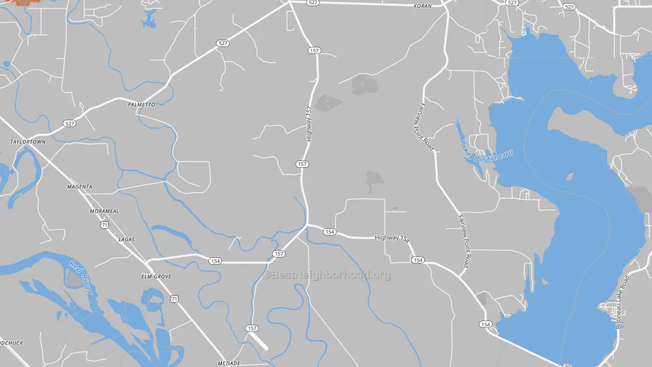 Bike Grade map of 71051, LA