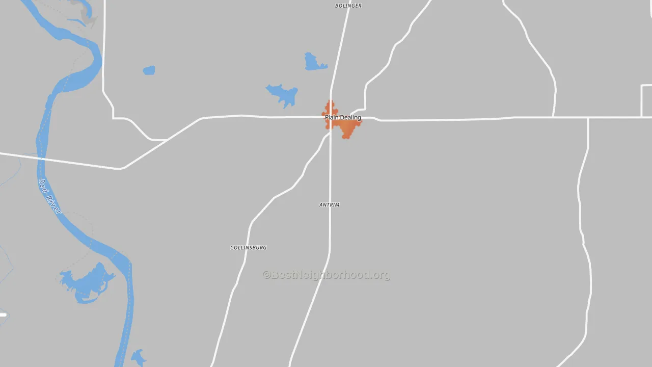 Bike Grade map of 71064, LA