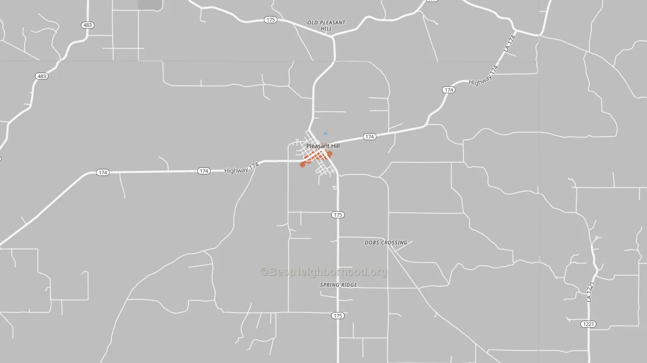 Bike Grade map of 71065, LA