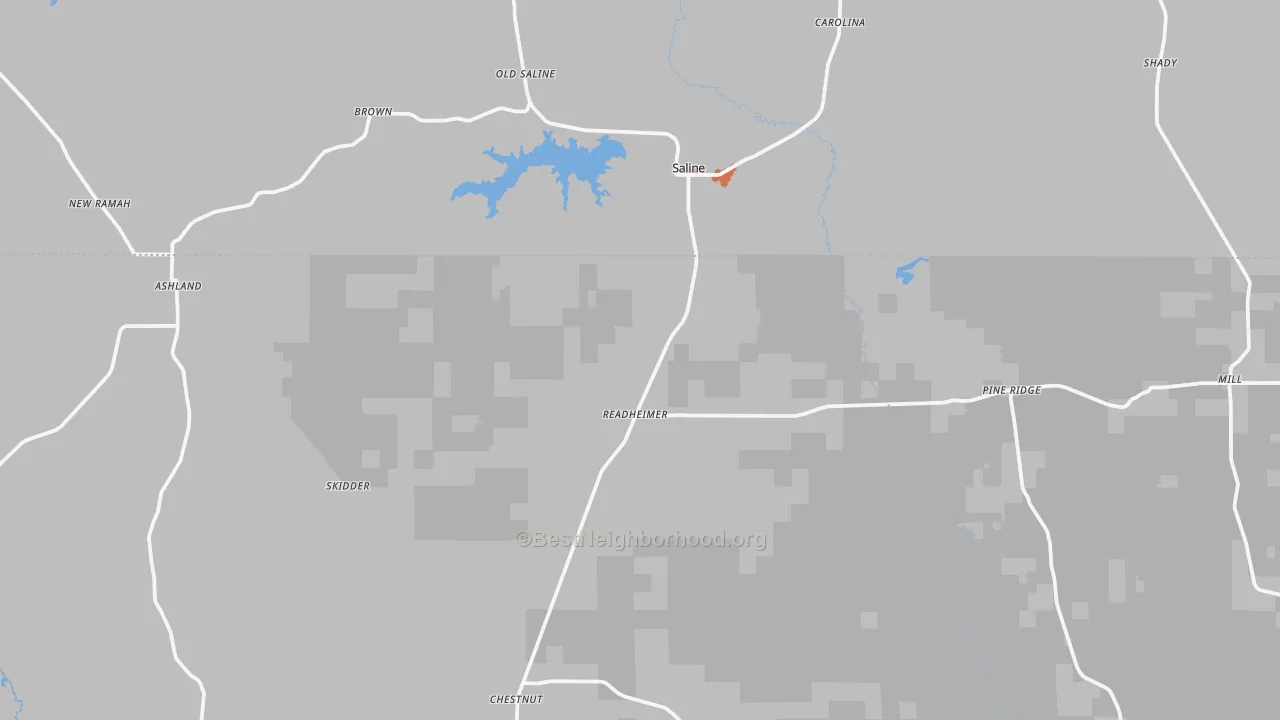 Bike Grade map of 71070, LA