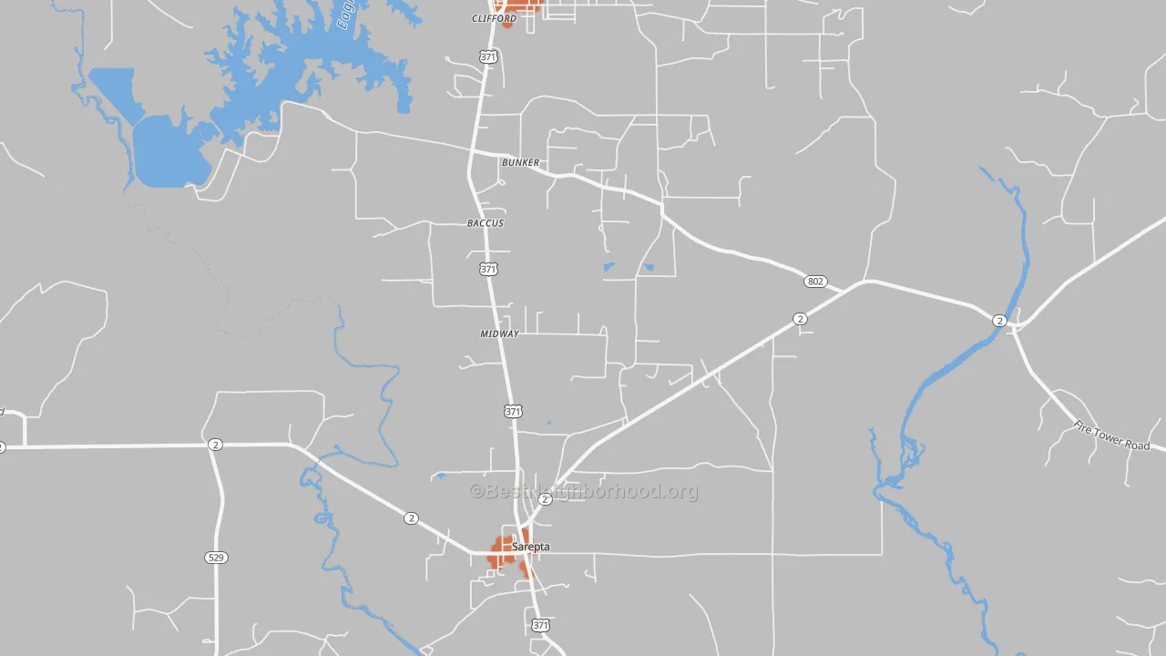 Bike Grade map of 71071, LA