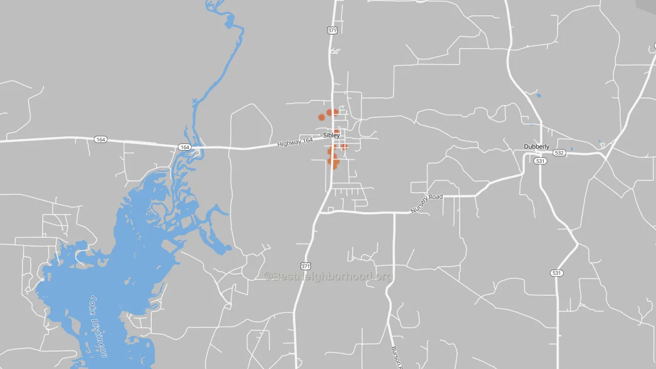 Bike Grade map of 71073, LA