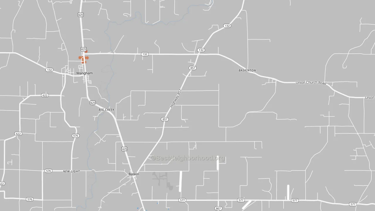 Bike Grade map of 71219, LA