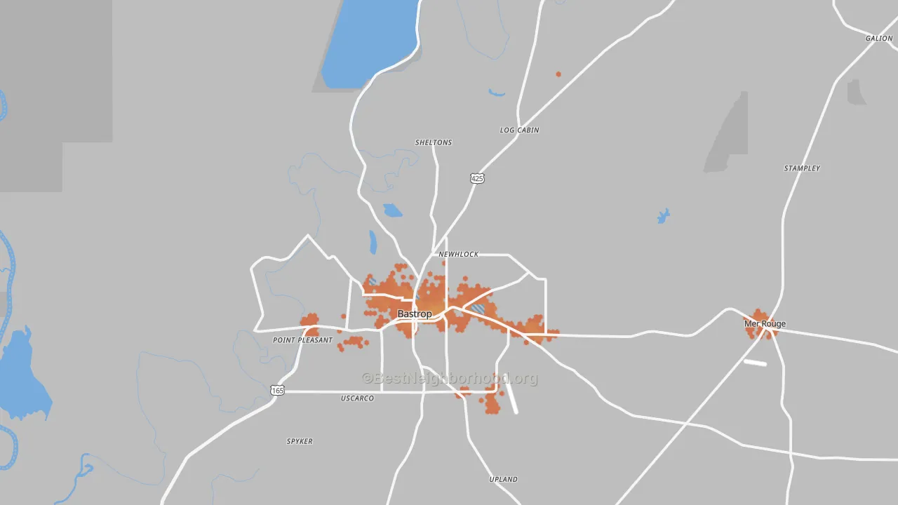 Bike Grade map of 71220, LA