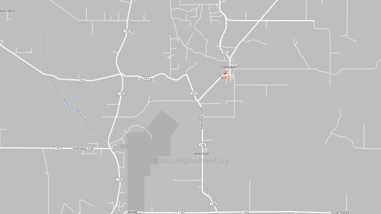 Bike Grade map of 71229, LA