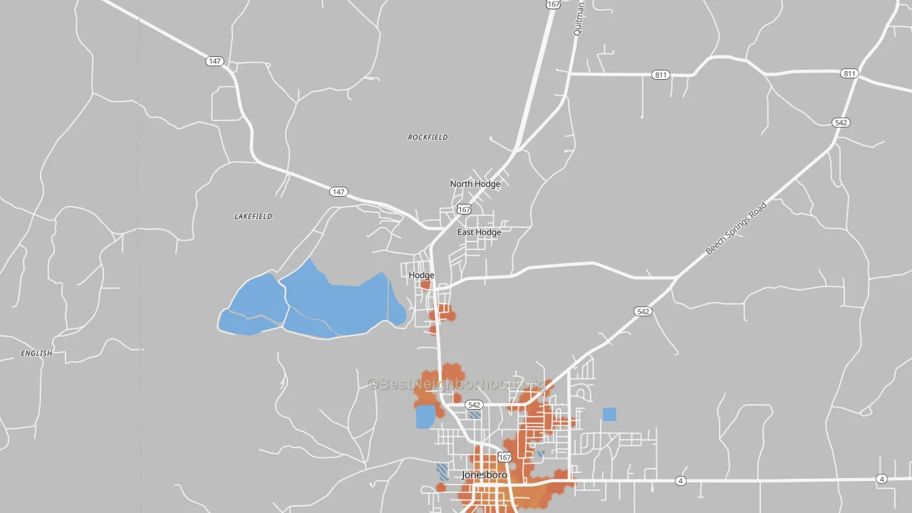 Bike Grade map of 71247, LA